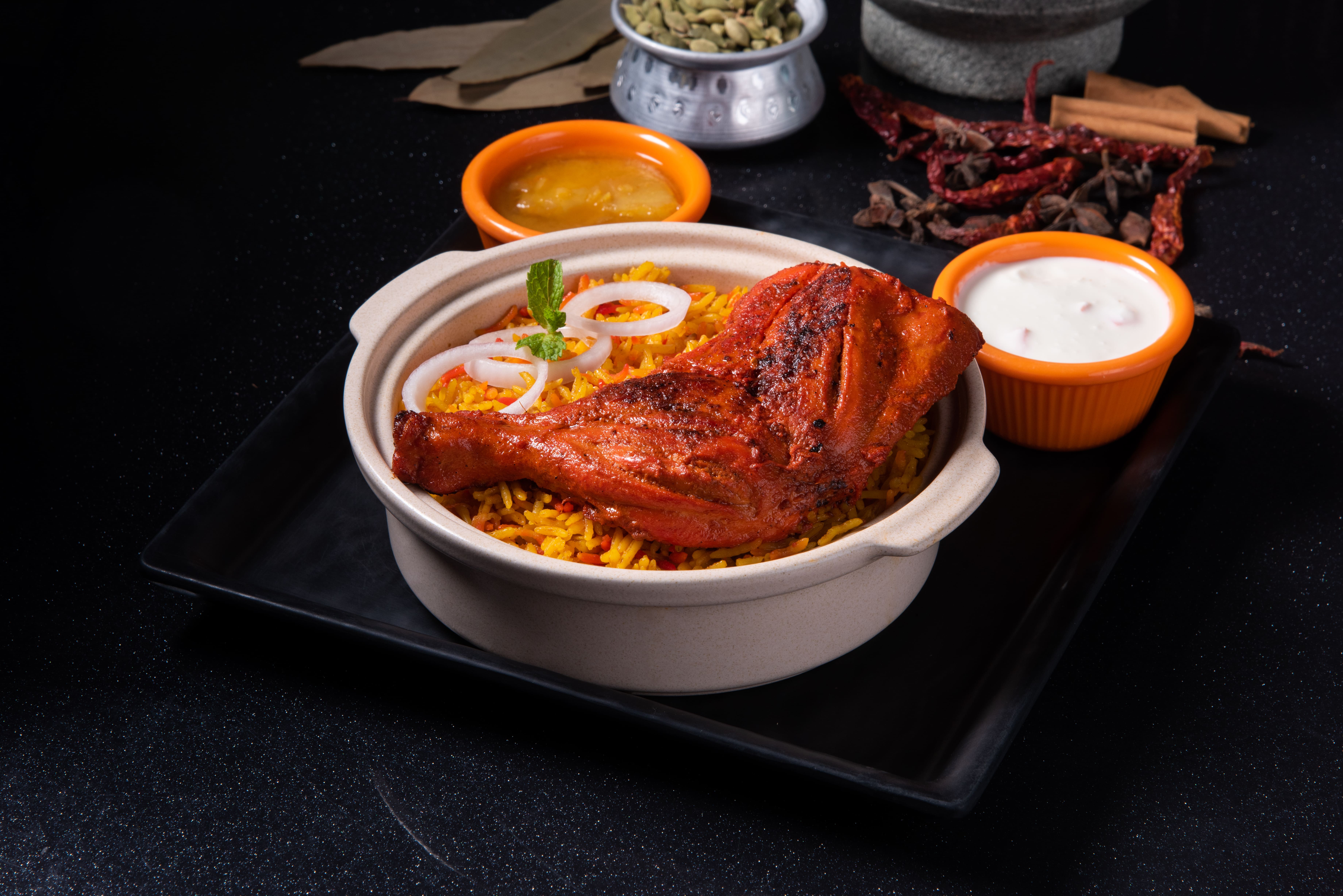Grilled Chicken Claypot Briyani